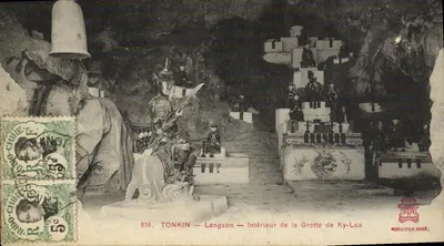 Tonkin — Langson — Interior da Gruta de Ky-Lua — Editor Dieuile fils, n° 816