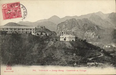 Tonkin — Dong-Dang — Casernas e Aldeia — P. Dieulefils, n°791
