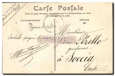 Bilhete postal antigo Mulher jovem carregando seu filho — Verso