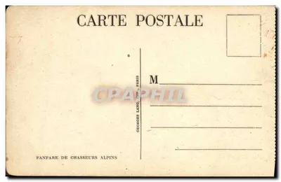 Fanfarra de Caçadores Alpinos — Marcha na Montanha — Georges Lang, Paris — Verso