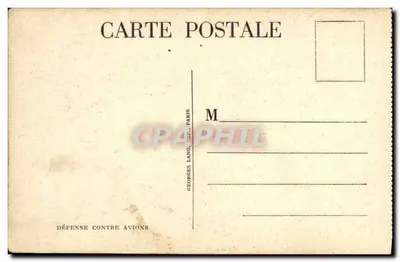 Difesa contro gli aerei — Editore Georges Lang, Parigi — numero di serie non visibile — Verso