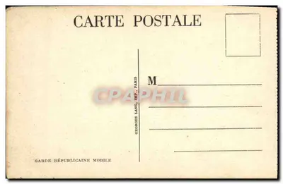 Marche de la Garde Républicaine Mobile à Paris — Arc de Triomphe visible — éditée par Georges Lang, Paris — Verso