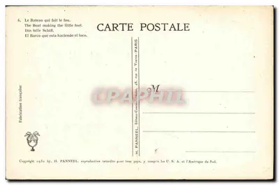 La nave che fa il folle — serie di 6 illustrazioni — H. Panneel — Verso