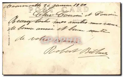 Le paquebot "Royal George" — port d'Avonmouth — éditeur VINEES, n° 387 — Verso