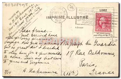 Le Havre — O Transatlântico — O navio de passageiros "Chicago" — Verso