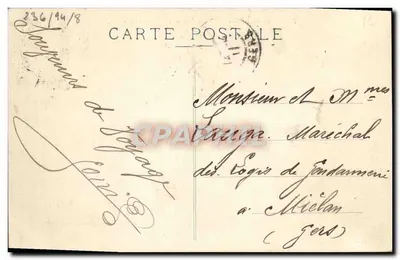 Ernest Simon no meio do mar — Messageries Maritimes — Editor EL. — Verso