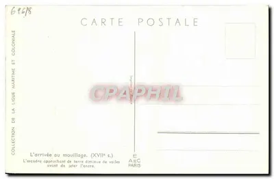 Przybycie floty do przystani — XVII wiek — L. Truffaon — Rewers