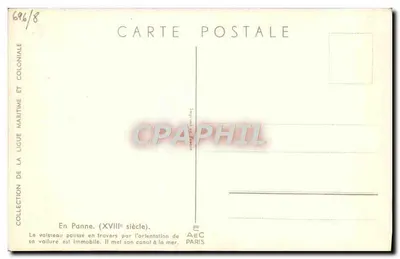 Statki morskie w stanie bezradności — XVIII wiek — E.A.E.C. Paris — Rewers