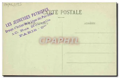 Paul Déroulède — portret — Cliché Chéri Rousseau — Rewers