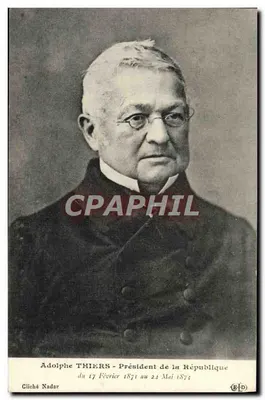 Adolphe THIERS - Presidente da República — cliché Nadar — número de série não visível