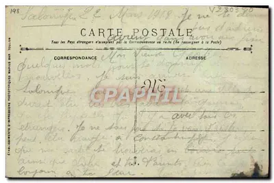 Paquebot ASIF — Marine Militaire Française (Guerre 1914-1918) — Établissements Cimpressions Phototypiques Toulon — Reverso