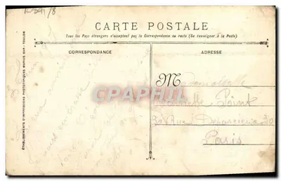 Navire-Hôpital SPHINX — Marine Militaire Française (Guerre 1914-15-17) — Éditeur : Établissements d'Impressions Phototypiques Mathus Bar-Toulon — Rewers