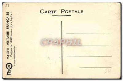 Croiseur de 10.000 tonnes — Marine Militaire Française — Trico éditeur — Verso