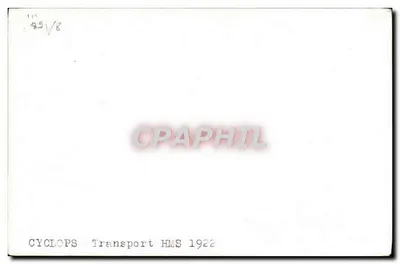 Transporte HMS Cyclops — 1922 — Marius BAR fot. Toulon Reprod. Interd. — Verso