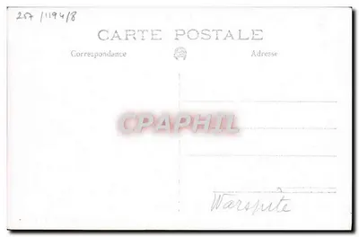 H.M.S. WAARSPITE — Oorlogsschip — Marius BAR fot. Toulon, Reprod. INTERD. — Achterkant