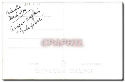 H.M.S. ENTERPRISE — Cruiser britânico — Carta postal inglesa — Verso