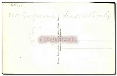 Duquesne — Crucero de 10.000 Toneladas — Edición Bouvet-Sourd (Var) — Reverso