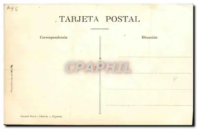 Monumento a Monturiol, inventor do primeiro submarino — Figueras, 1908 — Joaquín Seris, Livraria — Verso
