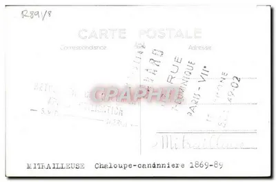 Chaloupe-canonnier — 1869-89 — Marius Bar Fot. Toulon — Reverso