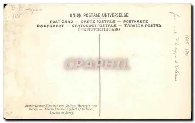 Marie-Louise-Élisabeth d'Orléans — Księżna Berry — Muzeum w Paryżu — Rewers