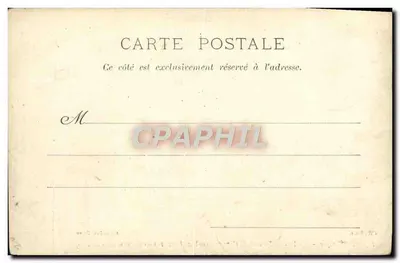 Tactiekles — De Hertog van Reichstadt (Mevrouw Sarah-Bernhardt) en de kleine houten soldaten — L'Aiglon (Acte II) — Cliché Paul Boyer, Parijs — Achterkant