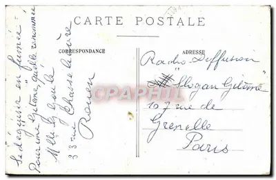 Cartolina d'epoca Teatro a Parigi Moulin Rouge — Verso