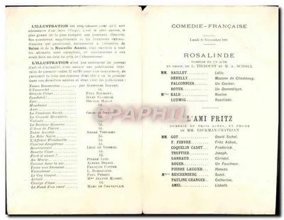 लिव्रेट थिएटर ल'इल्लुस्ट्रेशन एम गॉट कॉमेडी फ्रांसेज — पीछे