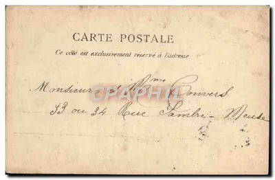 Melle Georgelle Leblanc — portrait de profil en costume traditionnel — éditeur J. Detcue, n° Sie VII — Verso