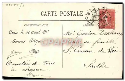 París (Vieux-Montmartre) — El Cabaret du Lapin Agile — LL. — Reverso