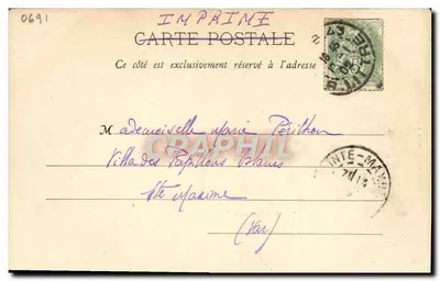 Porte des Ternes (ancien Buffalo) — Croiseur amiral Duperré — Éditeur A. Bongault, Torton, Nancy — Verso