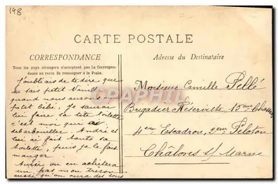 O "Gabès" Aviso de Transporte — n°476 — editor A. Bougault — Verso