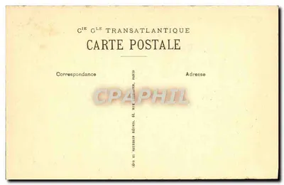 Cabina apartamentu luksusowego — parowce « PARIS » — Rewers