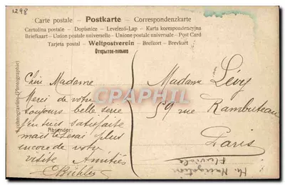 Worpswede — landschap met man op boot — uitgever L. 144479 — Achterkant