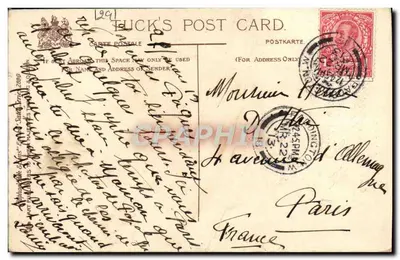 Alles geluk op Pasen — Tuck's Post Card n°1291 — Achterkant