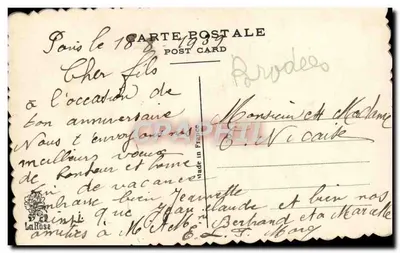 Fleur de lys — Aniversário — La Rose — Verso