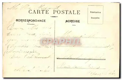 Birthday — embroidered flower bouquet — French postcard — Back