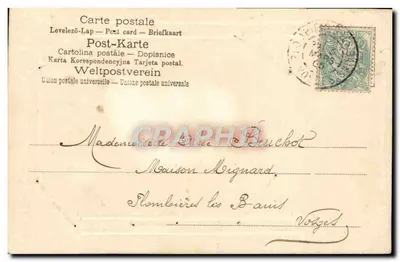 Amizade sincera — carta postal universal — editor anônimo — Verso