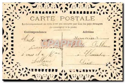 Buquê de pensos — moldura dentelada — editor não visível — Verso