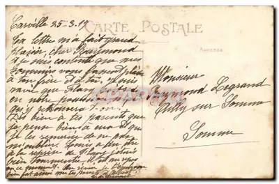 Normandse types — Het hoedje van de kolonel — Lib. H. Ermice, Vire — Achterkant