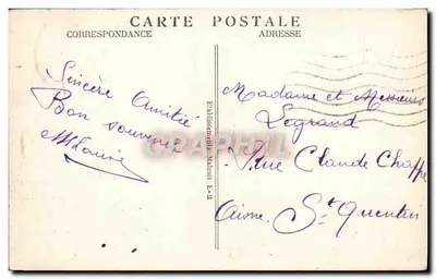Courbevoie - A Sena e o Ponte de Courbevoie — E.M. editor, n° 501 — Verso