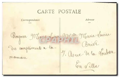 Mulher em oração diante de uma cruz — texto poético — Fototipia A. BERNARET & Cie, NANTES — Verso