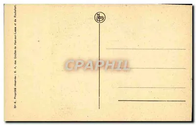 Grutas de Han — O Barril dos Danaidas — editor N. L. S. (N. L. S. de Rochefort e de Hans-sur-Leze) — Verso