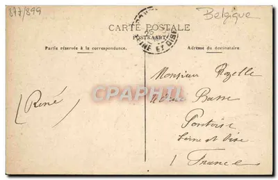 Liège — La Passerelle et la Poste — Edit. de la Libr. BELLENS, Liège. — Achterkant