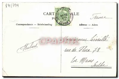 Dinant — Widok skały Bayard — wydawca Carnot, nr 23 — Rewers