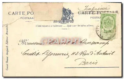 Bruxelles - Bourse — éditeur Anspear, n° 4 — Verso