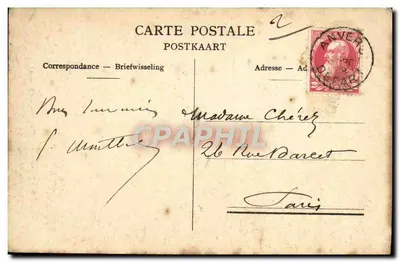 Anvers — Fontaine de Brabo — Société Anversoise — Verso