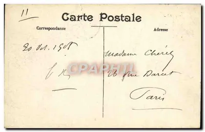 Anvers. Lac du Parc. — Widok jeziora z katedrą w tle — wydawca nieznany — Rewers