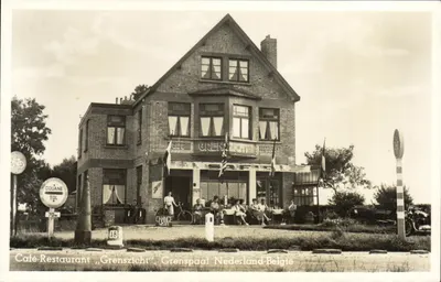 Café-Restaurante „Grenszicht“ — Grenspaal Nederland-België — editor Westkapelle (B)