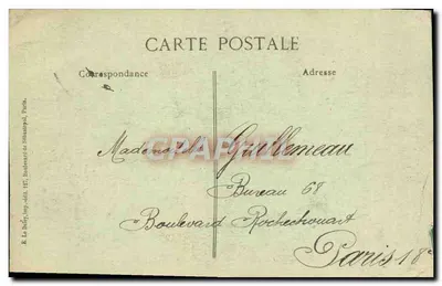 Noyon — As Ruínas — Retirada dos Alemães — Guerra 1914-15-16-17... — Visé, Paris N° 1589 — Verso