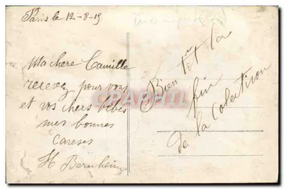 La Clique à Bord d'un Cuirassé — scène de matelots sur le pont d'un navire de guerre, éditeur non visible, n° de série non lisible — Rewers